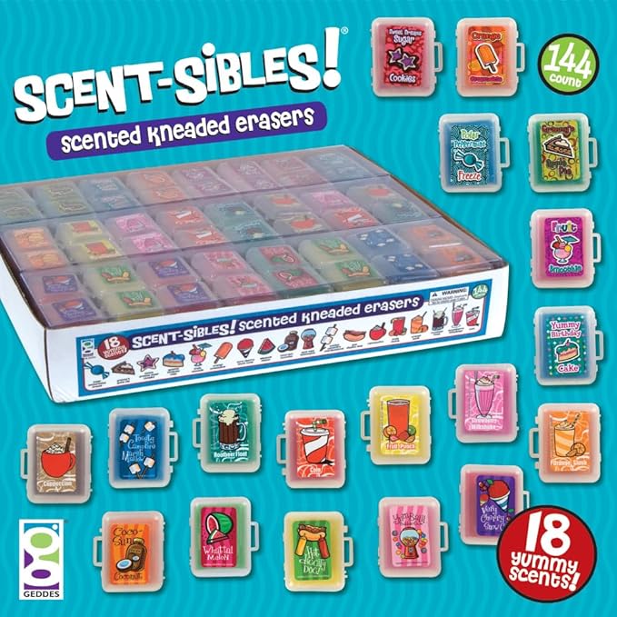 Raymond Geddes Scent-Sibles Scented Erasers for Kids (Pack of 576)
