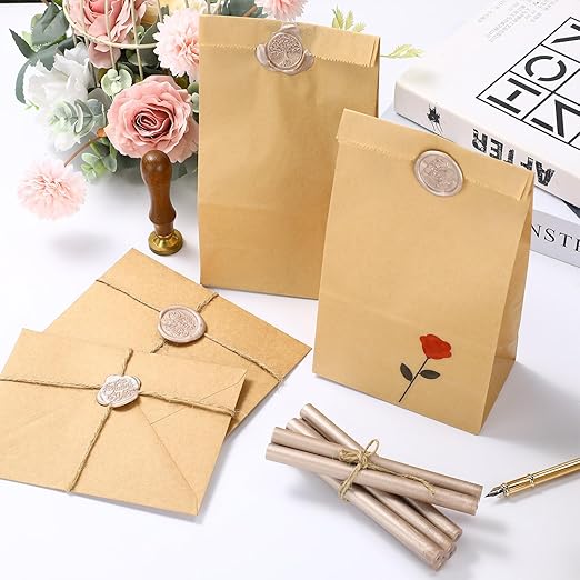 Nuanchu 15 Pcs Glue Gun Sealing Wax Sticks Retro Vintage Wax Sticks for Seal Stamp and Letter for Wedding Invitations Card Envelope Christmas Holiday Gift Ideas(Champagne)