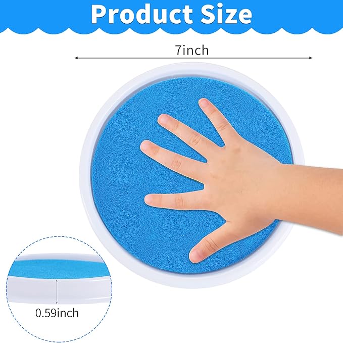 MoloTAR Craft Large Ink Pad Stamps Partner Diy Color,8 Colors Rainbow Finger Ink pad for kids (pack of 8)