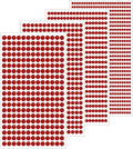 1799 Pcs 4 Sheets Rhinestone Stickers 3/4/5/6 mm Self Adhesive Rhinestones Gems for Face Eyes Makeup Hair Body (Red-3/4/5/6mm)