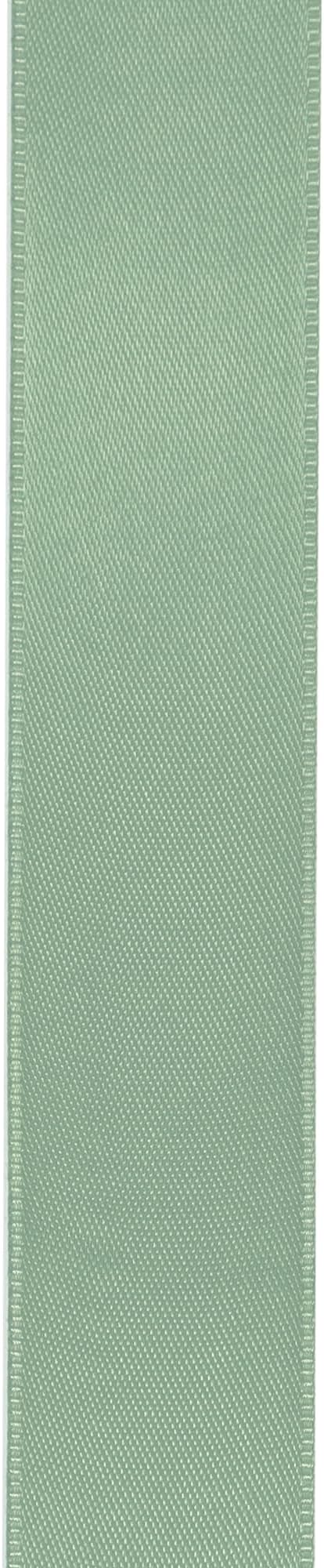 LIUYAXI Sage Green Double Faced Satin Ribbon, 3/8" X Continuous 100 Yards, Ribbons Perfect for Gift Wrapping Bows Bouquet Wedding Decor DIY Craft and More