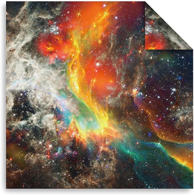 Origami Paper Kit 100 Sheets 70GSM 6 Inch Square Double Sided Color 100 Vivid Solid Colors for Hand Crafts Origami Paper Arts Creativity. Galactic System