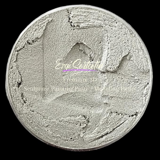 3D Sculpture Painting Paste|Texture Paste|Decorative Plaster|Ready to Use|Unique Metallic Pearl and Neon Colors|Ideal for Artwork|Stencil|Flowers|Texture and Art Relief|6 oz (Granite Stone)