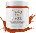 Chalky Chicks All-in-One Chalk Paint for Furniture or Cabinet - 16 Fl Oz - Matte Finish Pumpkin Pie Orange for Metal, Wood Furniture Paint - No Sanding All-in-One for Home Decor & Crafts, USA Made