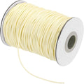 MECCANIXITY Waxed Cord 1.5mm Waxed Thread 87 Yard Wax String Leather Cord for Bracelet Making, Necklaces, Beading, Jewelry Making and DIY Crafts(Beige)