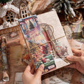 160 sheets of Christmas scrapbook paper, journaling scrapbook supplies craft collage paper set, junk journal bullet journal poster room decor for card making decorative gifts