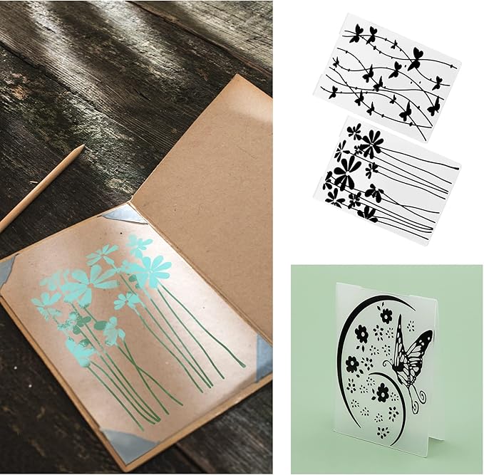 Create idea 15PCS Embossing Folders Plastic Templates Craft Card Christmas Stencils for Making Paper Cards Photo Album Wedding Decoration Scrapbooking