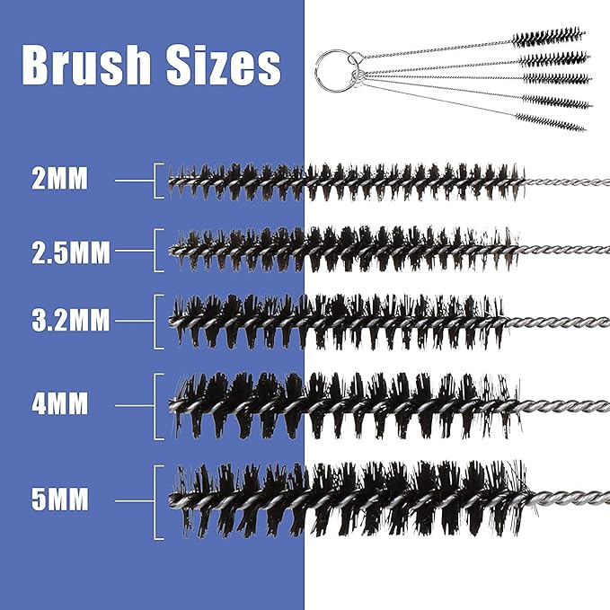 JOYABEST Multi-Purpose AirbrushCleaning Pot Airbrush Washing kit,with 5 Cleaning Needles + 5 Nylon Brushes + 1 Repair Tool for Removing Nozzle Paint, Dirt