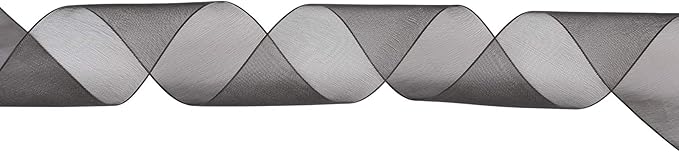 ITIsparkle 11/2" Inch Organza Ribbon 25 Yards-Roll Set for Gift Wrapping Cake Decoration Party Favor Hair Braids Hair Bow Baby Shower Decoration Floral Arrangement Craft Supplies Sheer Ribbon, Black