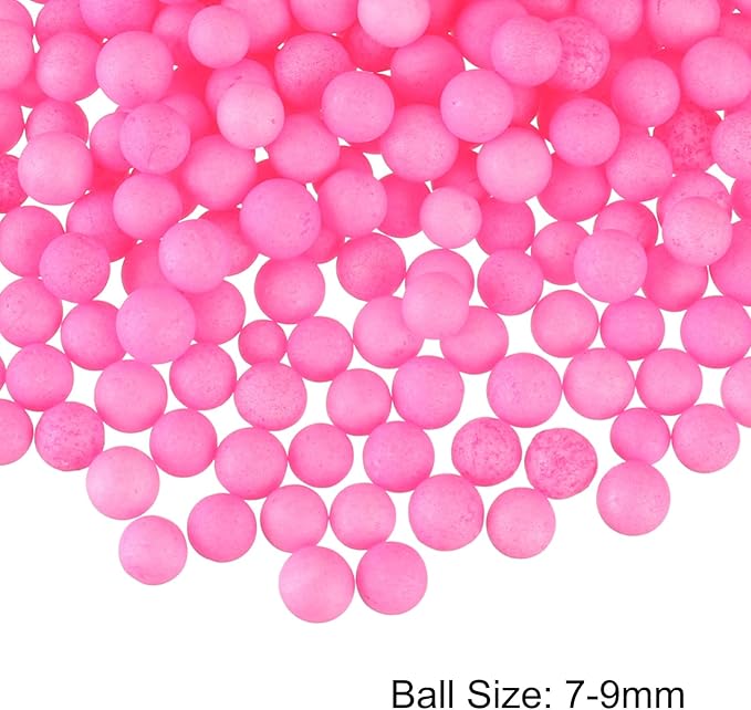 MECCANIXITY Foam Beads Foam Balls 7-9mm for Wedding and Party Decorations, Tiny Packing Balls, Arts DIY Crafts Supplies (Light Pink,1 Pack Approx 3000pcs)