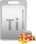 Titanium Cutting Board with Juice Groove-Pure Titanium Cutting Boards For Kitchen，Double-Sided Metal Chopping Board Titanware Cutting Mat for Cutting Meats, Fruits & Vegetables (11.4"L x 7.9"W)