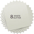 Rainbow White Glitter HTV Heat Transfer Vinyl Bundle 8 Sheets-12 x12 Iron on for DIY Shirts Gifts