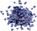 Lanyani 200 Pieces Glass Mosaic Tiles for Crafts,4 Shapes Mixed Colorful Tiffany Stained Glass Pieces,Square/Rectangle/Diamond/Triangle,Navy Blue