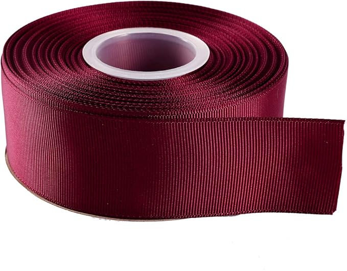 ITIsparkle 11/2" Inch Grosgrain Ribbon 25 Yards-Roll Set for Gift Wrapping Cake Decoration Party Favor Hair Braids Hair Bow Baby Shower Decoration Floral Arrangement Craft Supplies, Burgundy 277#