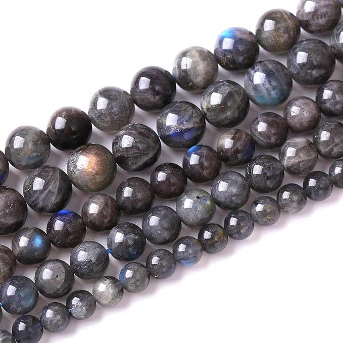 10MM 36PCS AAA Natural Labradorite Gemstone Beads for Jewelry Making Crystal Energy Stone Healing Power DIY Bracelet Necklace 15"
