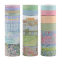 Dizdkizd Floral Green Washi Tape Set, 20 Rolls Cute Seasonal Masking Tape Aesthetic Journaling Supplies for Planner Scrapbooking Calendar Card Making