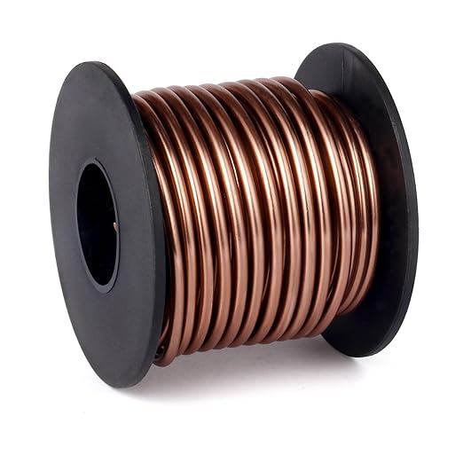 Aluminum Craft Wire, 32.8 Feet 3.0 mm/ 8 Gauge Brown Bendable Soft Metal Aluminum Wire Roll Bulk for DIY Crafts Sculpting Jewelry Making