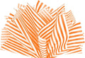 Flexicore Packaging Orange Pin Stripe Print Gift Wrap Tissue Paper Size: 15 Inch X 20 Inch | Count: 50 Sheets | Color: Orange Pin Stripe