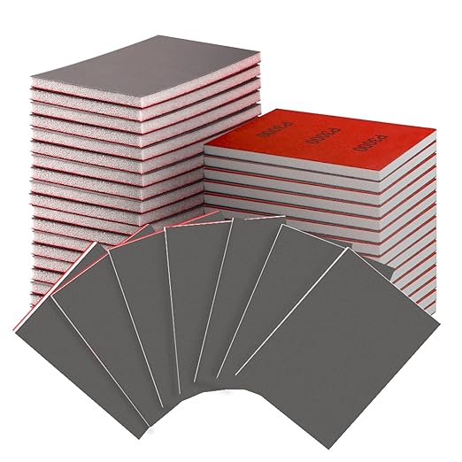 30-Pcs 3x4 Inch 3000 Grit Sanding Sponge Set, Soft Foam Hand Sanding Blocks, Ultra-Fine Wet/Dry Sandpaper for Wood, Metal, Drywall, Furniture Polishing