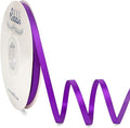 Ribbli Purple Satin Ribbon,Double Faced Satin 1/4 inch x Continuous 50 Yards,Purple Ribbon Use for Bows Bouquet,Gift Wrapping,Wedding Decoration,Floral Arrangement