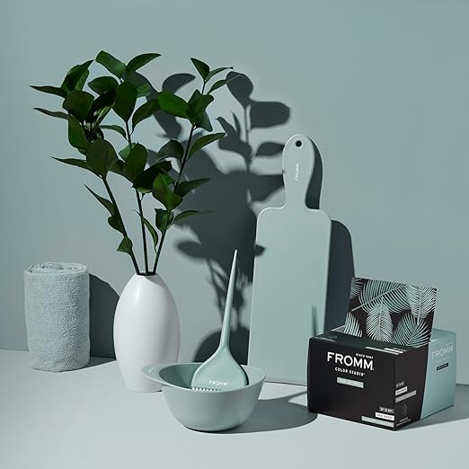 Fromm Color Studio Medium Weight Pop Up Hair Foil in Palms Leaves Pattern, 5" x 11" Embossed Aluminum Foil Sheets, Hair Foils for Highlighting and Coloring - 500 Foil Sheets