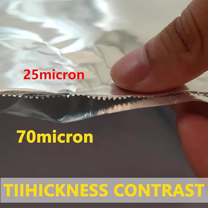 Foil Aluminum Roll Heavy Duty: Extra Thick Aluminum Foil Craft Engraving for Crafts, Tin Foil Aluminum Sheets for Painting Embossing, Craft Metal Foil Sheets 100um Thick (70umThick/23.6"W/66ft L)