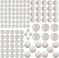 126 Pack Craft Foam Balls, 5 Sizes Including 1-2.4 Inches, White Polystyrene Smooth Round Balls, Foam Balls for Arts and Crafts, DIY Craft for Home, Supplies School Craft Project and Holiday Party