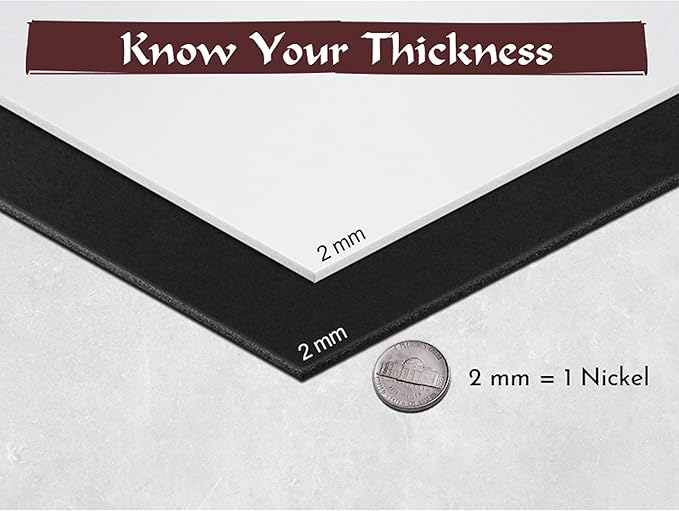 Shape Retention EVA Cosplay Foam 2mm (1mm-10mm) 14x39 inch White or Black High Density EVA Foam Sheets. Premium 85 kg/m3 Heat Shape Material for DIY Convention or Halloween Costumes by The Foamory