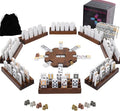 8 Players Mexican Train Dominoes Game Set - Double 12 Dominoes with Wooden Hub, 8 Metal Trains & Domino Storage Bag| Family Board Game for 2-8 Players