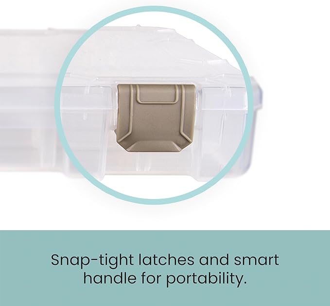 ArtBin Floss Finder Box: Clear Sewing Organizer with 6 Compartments, 12 Dividers, Durable - Perfect for Embroidery Floss and Small Sewing Supplies Storage