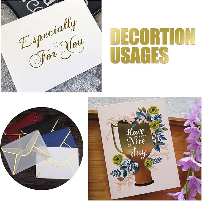 5PCS Toner Reactive Foil,Reactive Foil Transfer Foil Paper for Laminator,Hot Stamping Foil Paper by Laser Printer and Laminator for Scrapbooking Craft Cardmaking DIY Album Cardstock 5mx19.3cm