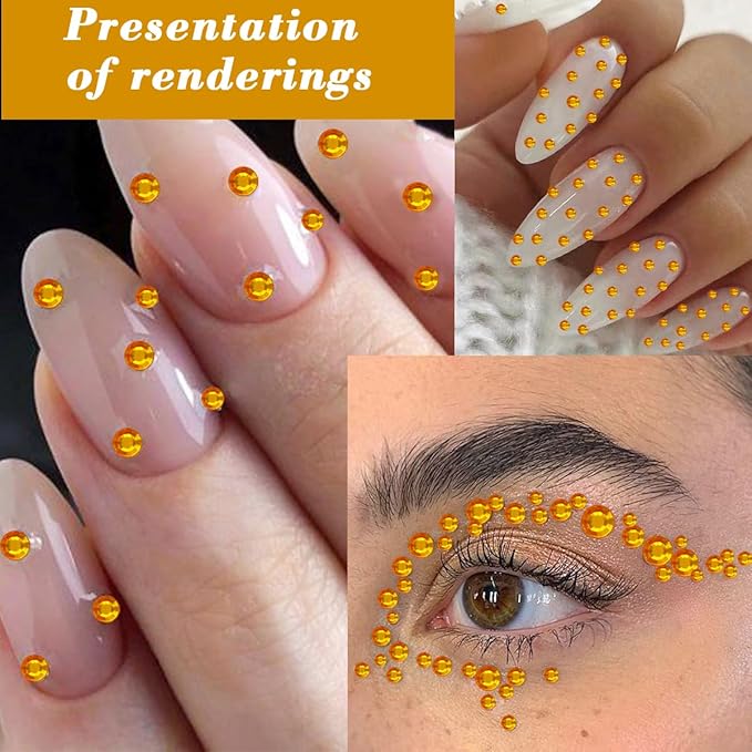 1799 Pcs 4 Sheets Rhinestone Stickers 3/4/5/6 mm Self Adhesive Rhinestones Gems for Face Eyes Makeup Hair Body (gold-3/4/5/6mm)