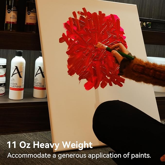 PHOENIX 24x30 Inch 2 Pack Artist Canvas - Extra Large Stretched Canvases for Painting - 3/4 Inch Profile, 100% Cotton 11 Oz. Gesso Primed White Blank Professional Canvas Oil & Acrylic Paints
