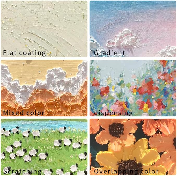 Mifuner Soft Oil Pastels Set (6 Sticks,6 Colors),Colors Heavy Oil Pastels Vibrant and Creamy,Pastel Art Supplies for Artists,Gallery Oil Painting Stick,Beginners,Adult Art Drawing Red