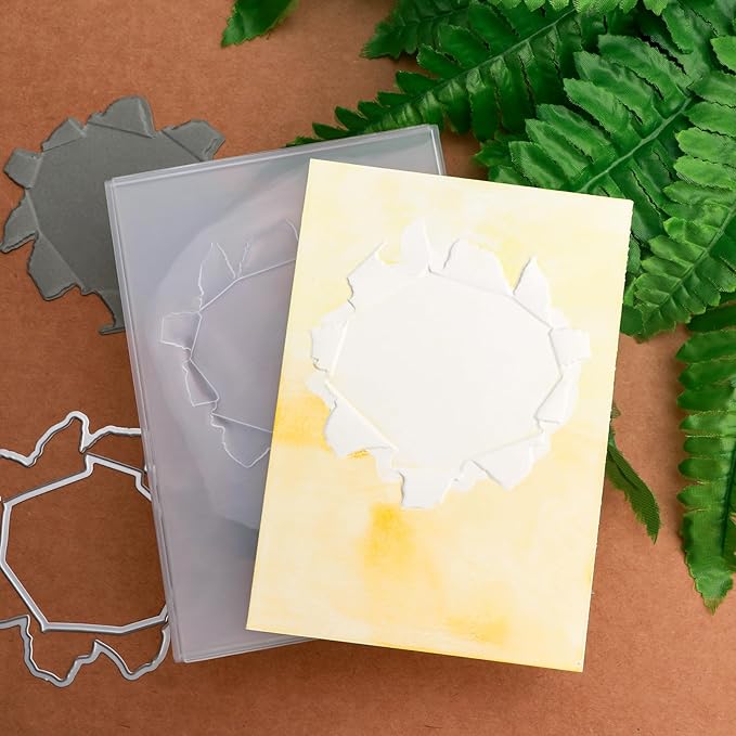 BAOFALI 3D Embossing Folder for Card Making,Hollow Flower Plastic Texture Fades Embossing Folder Template for Scrapbooking Cardstock Album DIY Decoration Paper Crafting 6.3x4.5inch