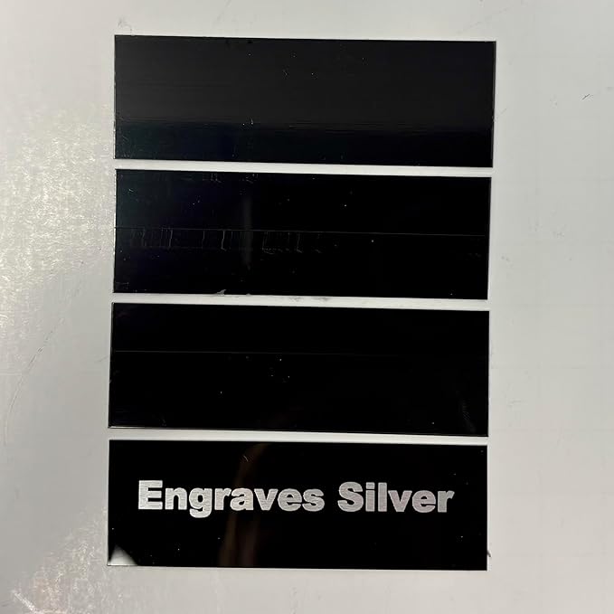 Blank Metal Plates for Laser Engraving - 4 Pack | Aluminum Sheets 0.020" Thick | CO2, Diode, Fiber Laser Compatible | Multiple Sizes & Colors (Black (engraves silver), 6.25x8.25 inch)
