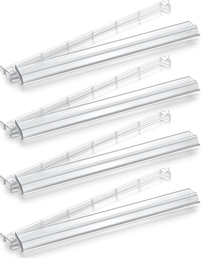 4PCS Mahjong Racks with Pushers,Clear Acrylic American Majiang Tile Racks