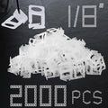 Tile Leveling System Clips 1/8" 2000 Piece 3.0mm Tile Leveler Clips DIY Tile Spacers Tile Leveling Clips for Professional Ceramic Tile and Stone Installation