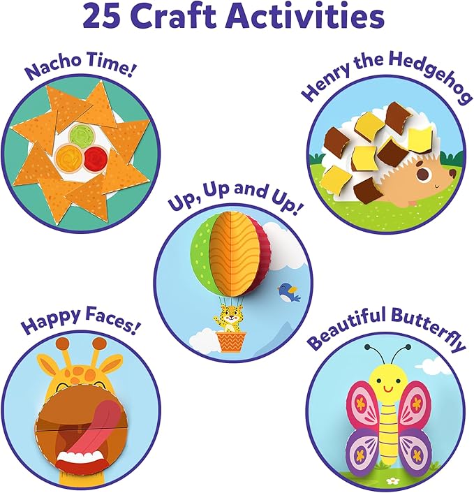 Skillmatics Scissor Skills Activity Book - Snip Snip, Stocking Stuffers, 25 Fun Cutting & Creative Activities, Fine Motor Skills, Felt Craft Kit, Christmas Gifts for Kids Ages 3, 4, 5, 6, 7