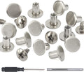 YORANYO 150 Sets 8MM Chicago Screws Leather Rivets for Fabric Chicago Binding Screws Buttons Metal Studs Rivets for Decorate and Repair Belts Bags Shoes Purse Dog Collar Leather Craft (Silver)