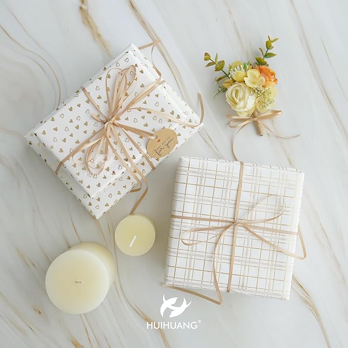 HUIHUANG Champagne Satin Ribbon 1/8 inch x Continuous 100 Yards Roll Tan Color Double Face Ribbon for Crafts, Wedding Invitation Card, Gift Wrapping, Christmas Ornaments, Gift Tag