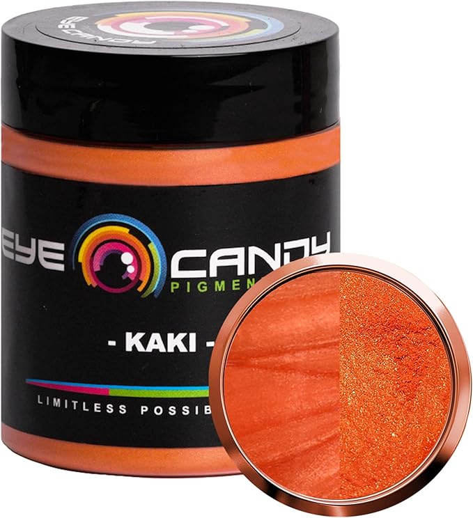 Eye Candy Pigments Premium Orange Mica Powder - Kaki (25gr) - for Epoxy, Resin, Soap, Paint, Woodworking, Acrylic Pouring, Bath Bombs, Fishing Lures - DIY Arts and Crafts Additive