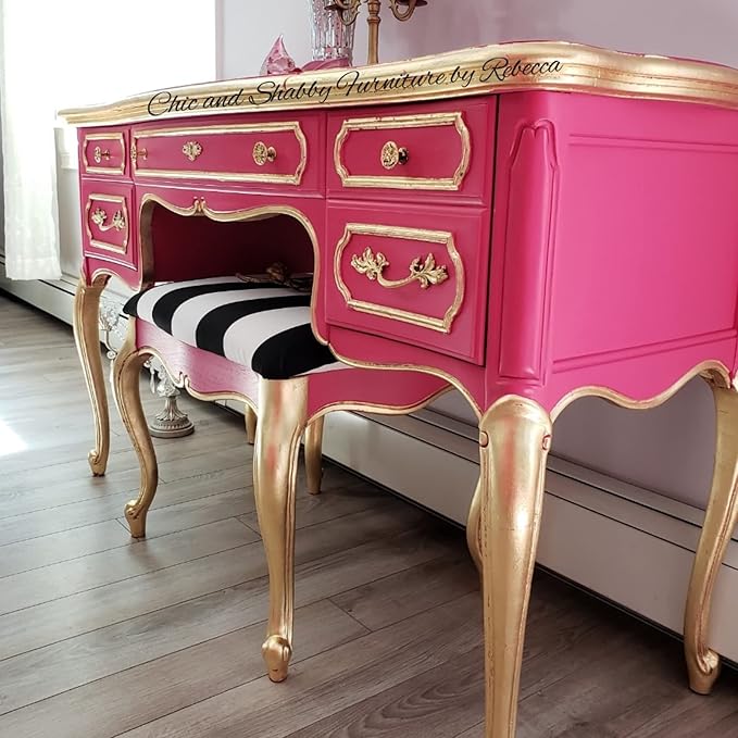 Dixie Belle Paint Company Chalk Finish Furniture Paint - Peony (4oz) - Matte Hot Pink Chic Chalk Mineral DIY Furniture Paint