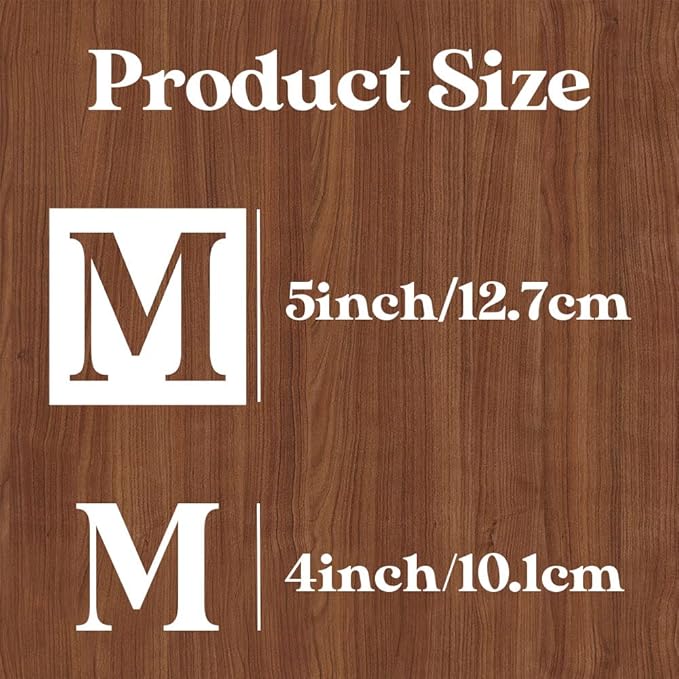 5 inch Letter Stencils for Painting On Wood,36pcs Stencils Letter Alphabet Number Stencil Templates for Wood Wall Signs Door Porch Fabric