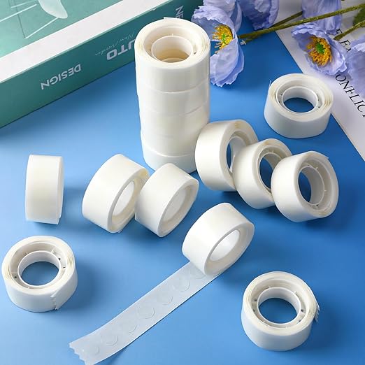 UPINS Glue Points Dots, 300Pcs Balloon Glue Adhesive Dots Double Sided Removable Glue Tape Dots for Balloons Crafts Decoration, 10 mm