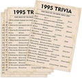 QUPT 30th Birthday Party Games, 1995 Trivia Games, Birthday Party Supplies for Adults, Fun 1995s Party Game，Pack of 30 Cards
