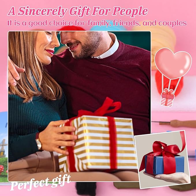 UOOU Needle Felting Kit,Mushroom Needle Felting Beginners Kit,Needle Felting Supplies,Wool Roving,Instruction Manual,Wool Felting Kit for DIY Craft Decoration