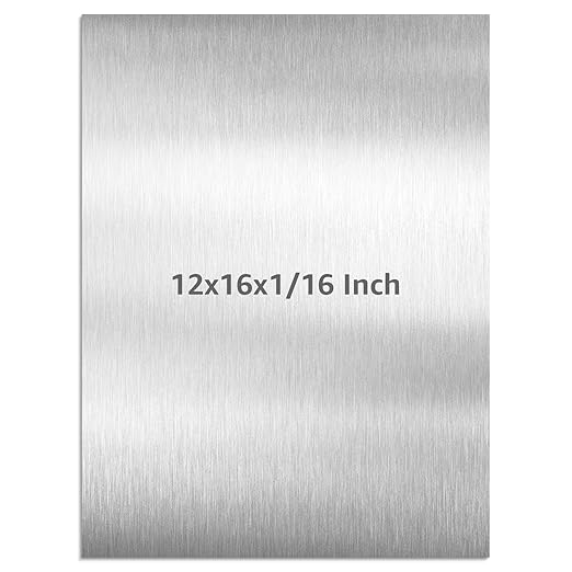 6061 T651 Aluminum Sheet Metal 12" x 16" x 1/16" (0.06") Rectangle Metal Plate Covered with Protective Film, 1.5mm Flat Aluminum Plate for Crafting and Industry