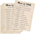 80th Birthday Party Games, Music of 1945 Games, Birthday Party Supplies for Adults, Fun 1945s Party Game，Pack of 30 Cards