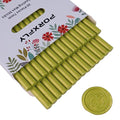30 Pieces 7mm Sealing Wax Sticks for Glue Gun,PORXFLY Mini Wax Seal Sticks Great for Seals Stamp,Cards Envelopes,Wedding Invitations,Gift Wrapping,Wine Packages (Matcha Green)